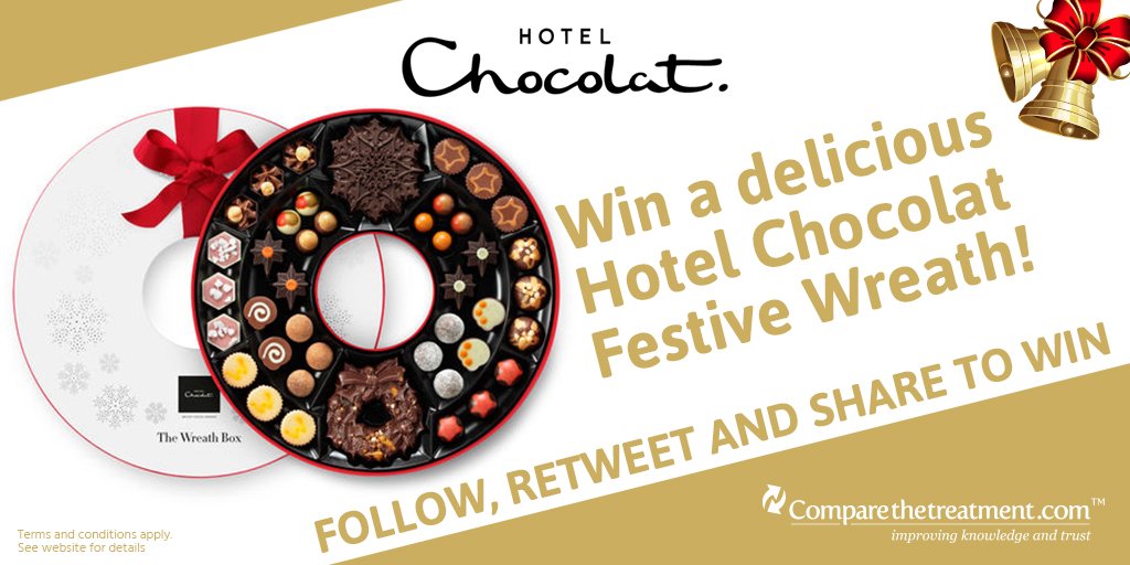 comparethetreat's tweet image. Fancy #WINNING this delicious @HotelChocolat #Chocolatewreath like our page and share this post with your friends to be in with a chance! #Hotelchocolat #Christmaswreath #Competition Enter here: ow.ly/22bC30mIdCd