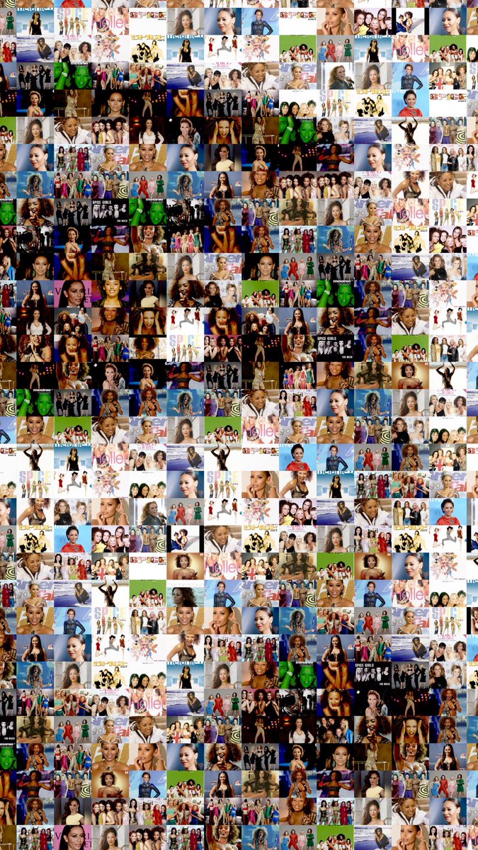 NathanWyburnArt's tweet photo. To celebrate the release of @OfficialMelB book #BrutallyHonest I’ve created the book cover using thousands of images of her throughout her career. Showing my admiration for such an iconic pop star, I’m at the @loosewomen taping tomorrow and hopefully get to give it to her! ❤️❤️❤️ https://t.co/U6fCYH3ONK
