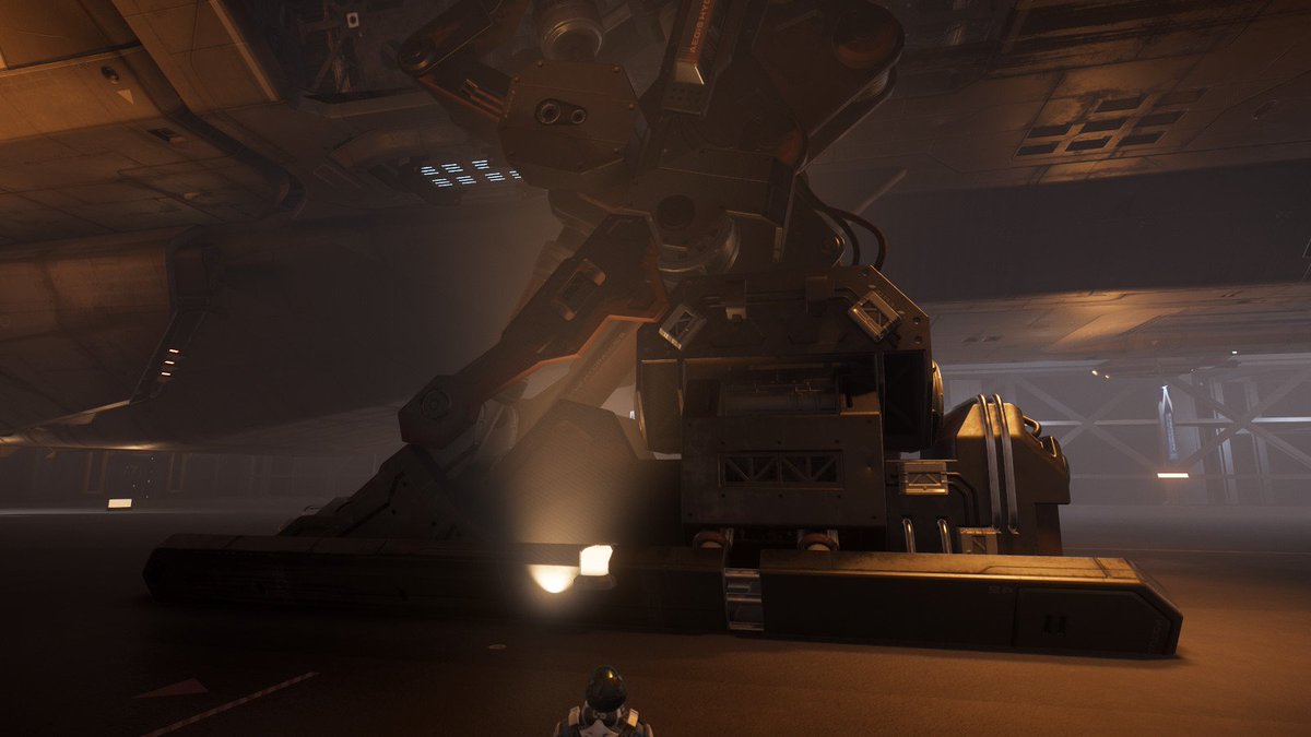 Miami_BaT's tweet photo. Bloody hell! 😮😱
The Idris, Massive ship. 

Just that land gear is just #Alien Nostromo nostalgia worthy.
#StarCitizen #AerospaceExpoHurston https://t.co/33TRKDnKmB