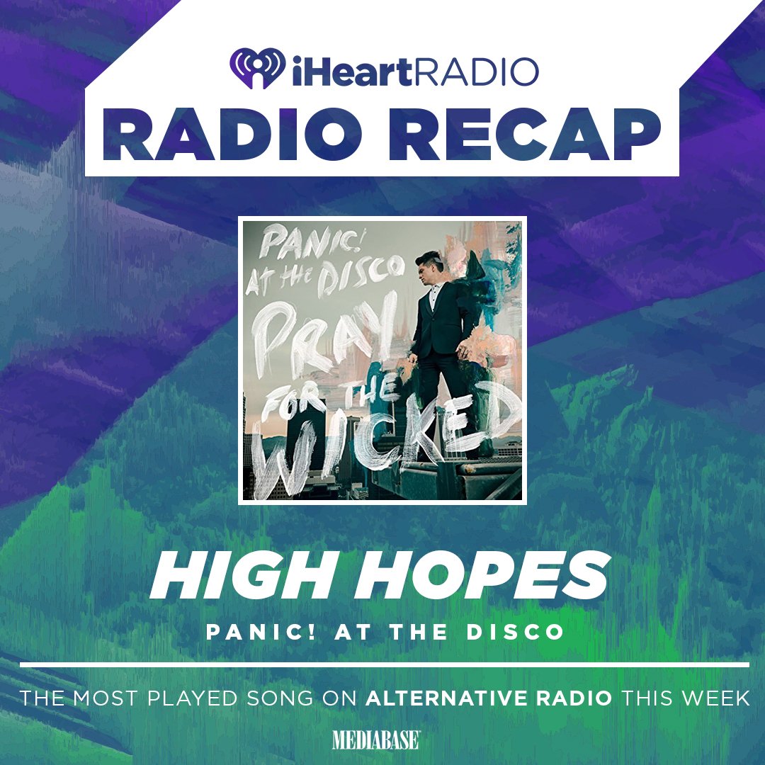 iHeartRadio's tweet photo. 📻 Here are the top songs on our #RadioRecap this week 📻
Top 40: 'Happier' - @marshmellomusic ft. @bastilledan
Alternative: 'High Hopes' - @PanicAtTheDisco
Hot AC: 'Youngblood' - @5SOS
Urban: 'Dangerous' - @MeekMill ft. @Jeremih and @pnbrock https://t.co/FcEiupaIci