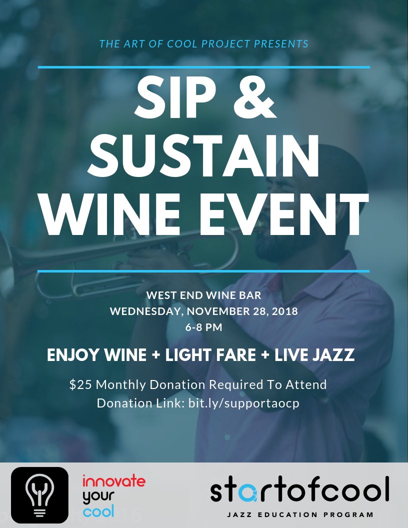 "Music education can help spark a child's imagination or ignite a lifetime of passion. " ~H. Clinton 💕✨Donate to our sustain the cool drive &amp; help introduce the next gen to Jazz. Sustainers join us Weds 11/28 at @westenddurham 6-8pm for wine+ live jazz buff.ly/2TIONF7.