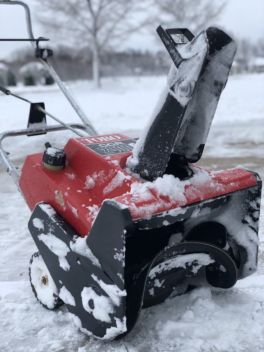 frankiejnaz's tweet photo. Another blizzard, another year. This bad boy has plowed 20 years of driveways since dad got this in 88’. @TheToroCompany #Chicagoblizzard #StillPlowing #familyheirloom https://t.co/TikikfOFsr