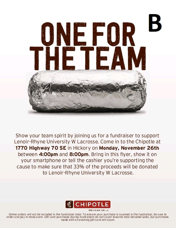 webb_edie's tweet photo. I KNOW that all you want right now on this rainy Monday is a burrito...so stop by Chipotle on Highway 70 between 4:00 &amp; 8:00pm and show this flyer to support your Bears!!!🐻❤️ https://t.co/6llyTz9Vrm