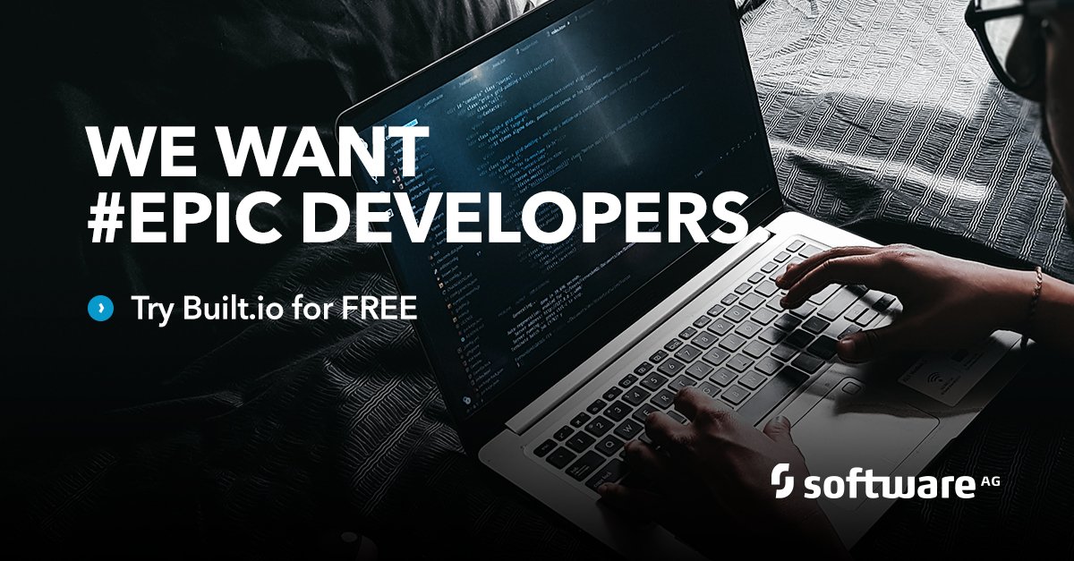 SoftwareAG's tweet photo. We may not participate in #CyberMonday, but we like you so much we're giving you #BuiltIo FREE for 30 days, all season long. https://t.co/9D1kMkX9Rh