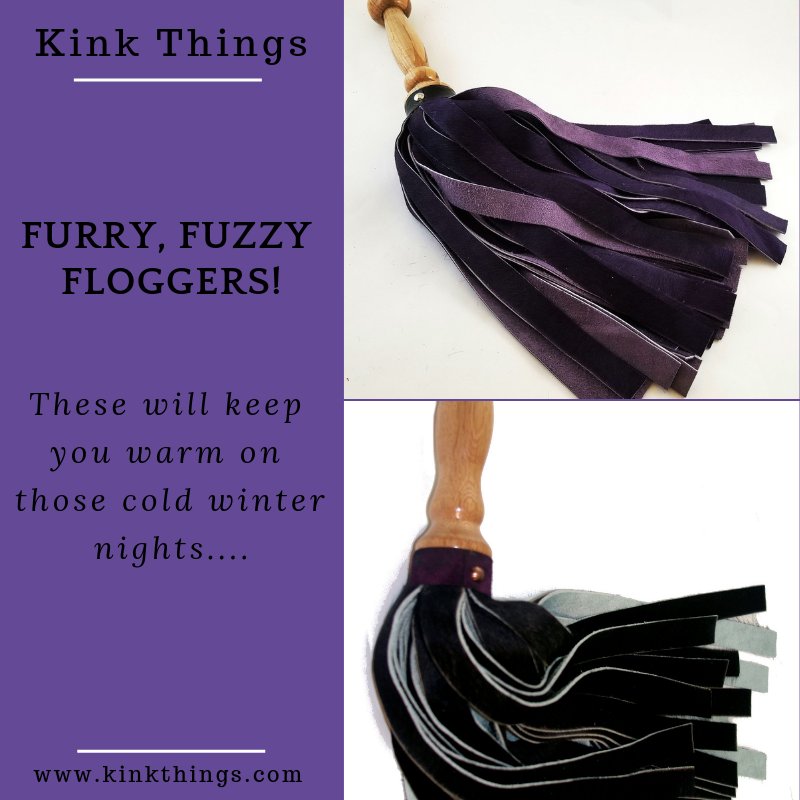kinkthings's tweet photo. Cyber Monday specials - 18% off site wide!  Use code 'CyberMonday" at checkout! Plus, purple, fuzzy floggers :)  https://t.co/AP8II3Lgnb #kinkthings #cybermonday #kink #bondage #bdsm #swingers. https://t.co/NyV230KTHY