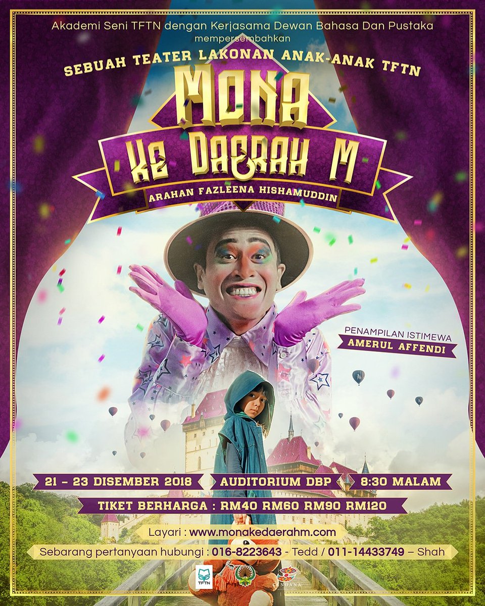 fazleenaH's tweet photo. Jururakam/videografer (sukarelawan) diperlukan bagi pementasan #MonaKeDaerahM  Kepakaran anda diperlukan untuk tujuan dokumentasi. Show berlangsung 21-23 Dec 2018 di DBP Kuala Lumpur. Tidak semestinya 3 hari terus, satu hari pun boleh. DM I untuk pertanyaan lanjut. TQ. 🙏 https://t.co/ehz4L2pJc6