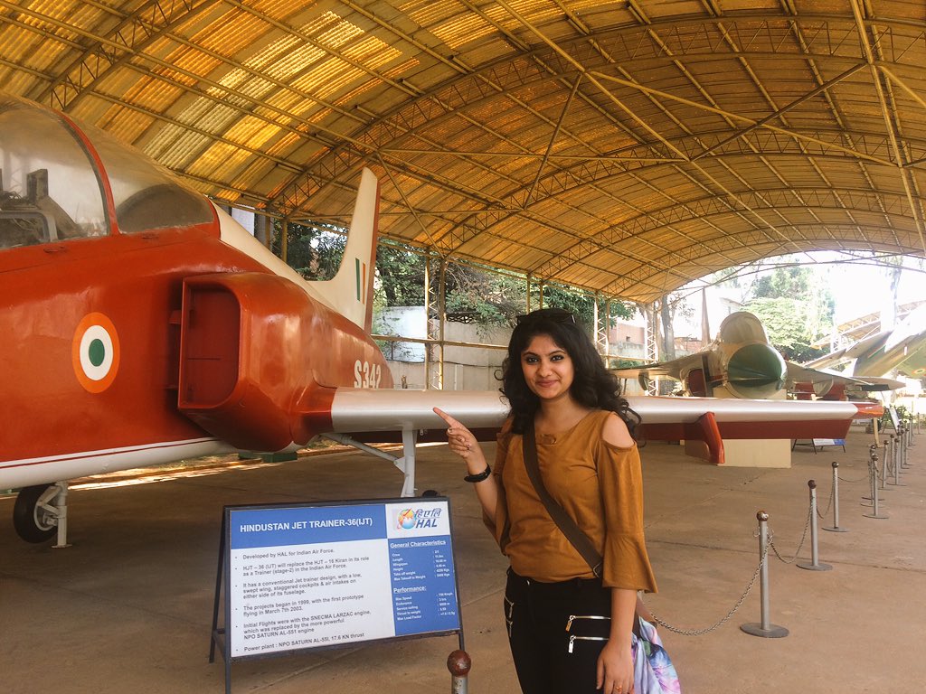 pratikshajaipal's tweet photo. Acting all touristy at HAL Museum. Amazed by the impeccable fashion of numerous helicopters and fighter plans stationed here. Stunning. #ArmedForcesWeek #HALMuseum #StoriesOfStrength https://t.co/2kXv7sOff8