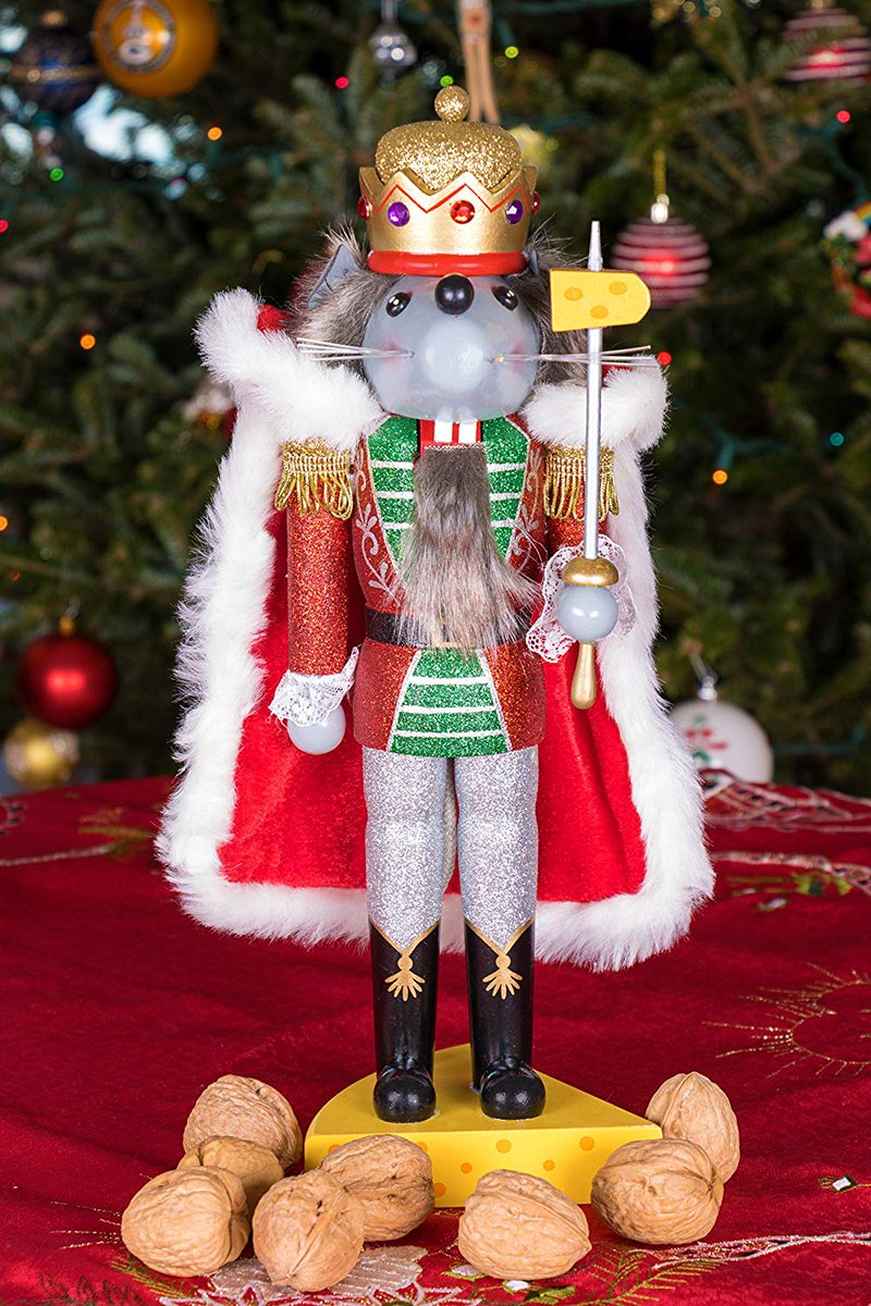 It’s 4 weeks until Christmas and the Mouse King is here to celebrate. Just check out his sword and cheese stand! amzn.to/2ySMeqz
