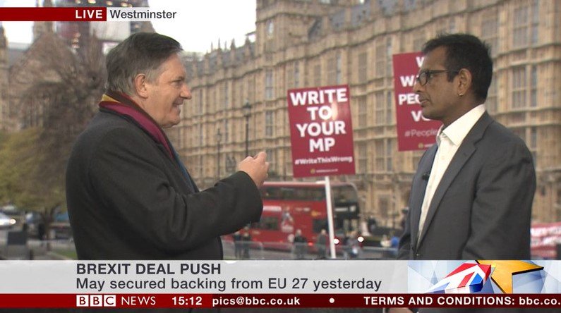 UKandEU's tweet photo. No one knows what happens if the deal doesn't go through. One option could be the #Brexitdeal falls, markets panic, she brings it back and asks MPs to reconsider says @anandMenon1 on @BBCNews https://t.co/brhFROWOPI