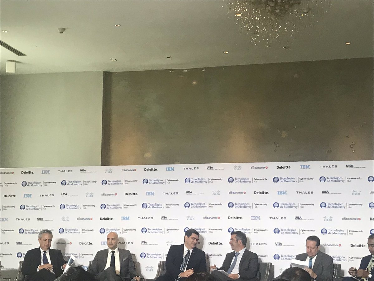 eveloredo's tweet photo. Lanzamiento cibersecurity hub #thales #cisco #deloitte #ibm #utsa #citibanamex https://t.co/DKckjmQmw9