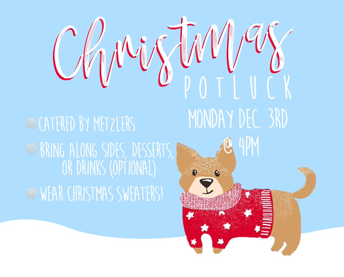 NorthTexasTV's tweet photo. 🎄ntTV CHRISTMAS POTLUCK🎄

Throw on a Christmas sweater and join us in RTFP 248 on Monday December 3rd at 4:00pm for our Christmas Potluck! 

We will provide the main course, we would love for volunteers to bring sides, desserts and drinks! #ntTVChristmas https://t.co/78VWcUkJ2w