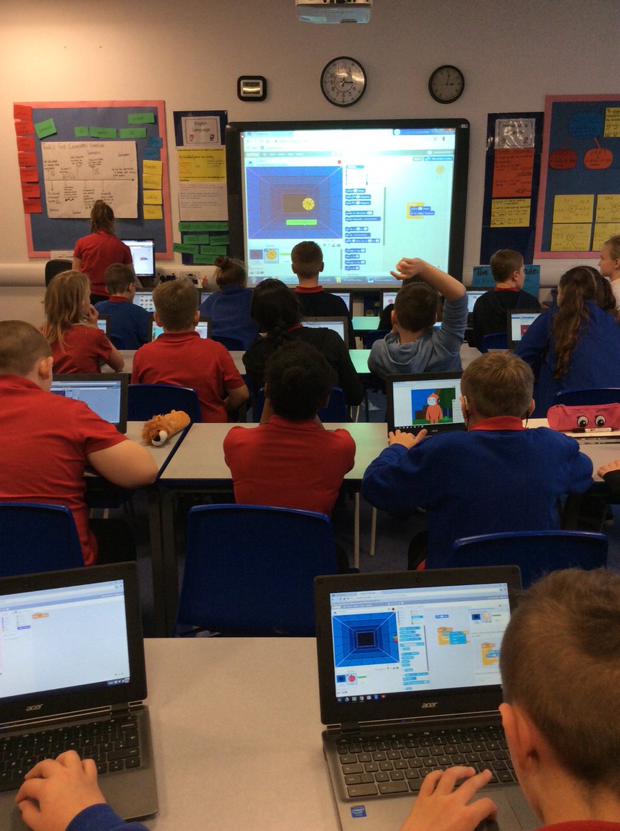 MichelleGrant's tweet image. Exploring @Scratch with Y6. #alwayscoding @FoxHillLearning