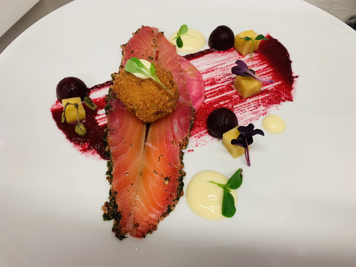 ChefHeslip's tweet photo. A couple of lunch starters going out today #gradvalax #hamhock @FalmouthView https://t.co/Vo64q8M5Ej