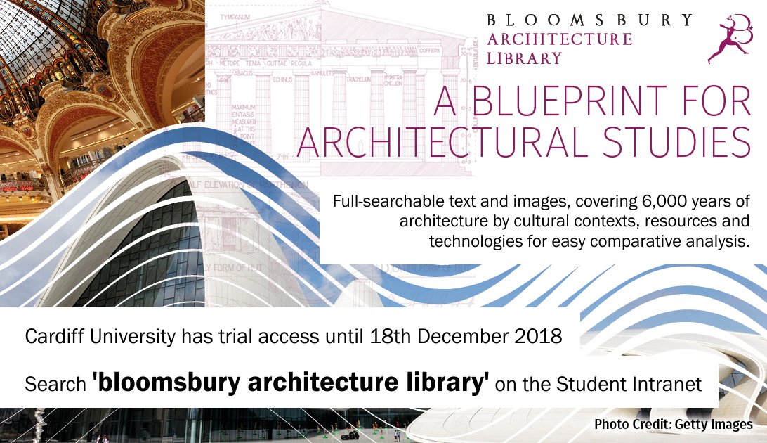 ArchiLibrary's tweet image. Attn. @WSofArchi...

New electronic resource on trial! Bloomsbury Architecture Library (@BloomsburyDigtl).

All the details: blogs.cardiff.ac.uk/buteandarchili…