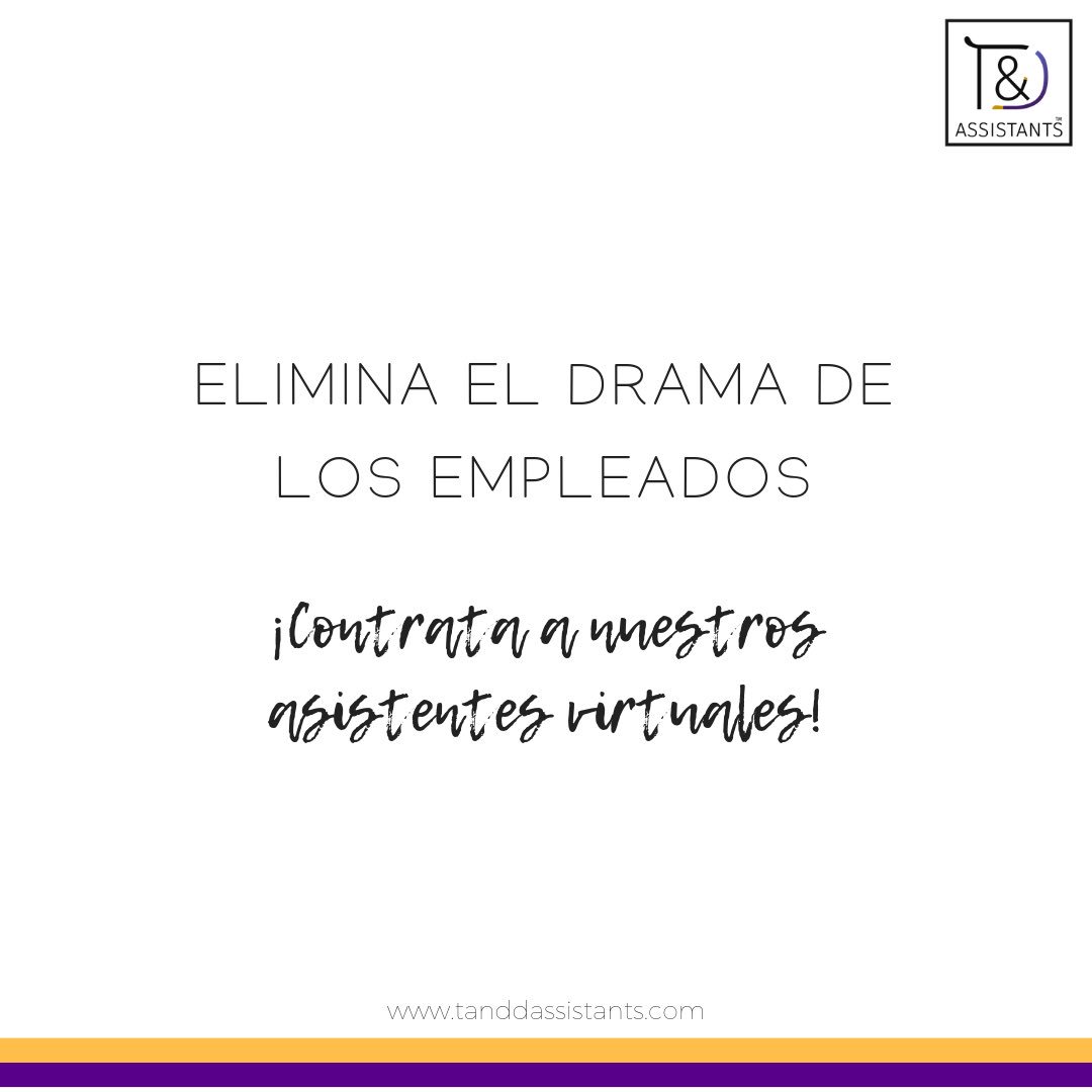 El drama en el trabajo suele suceder. Sin embargo, puedes eliminar el drama de los empleados contratando a nuestros asistentes virtuales❗️

#FelizLunes