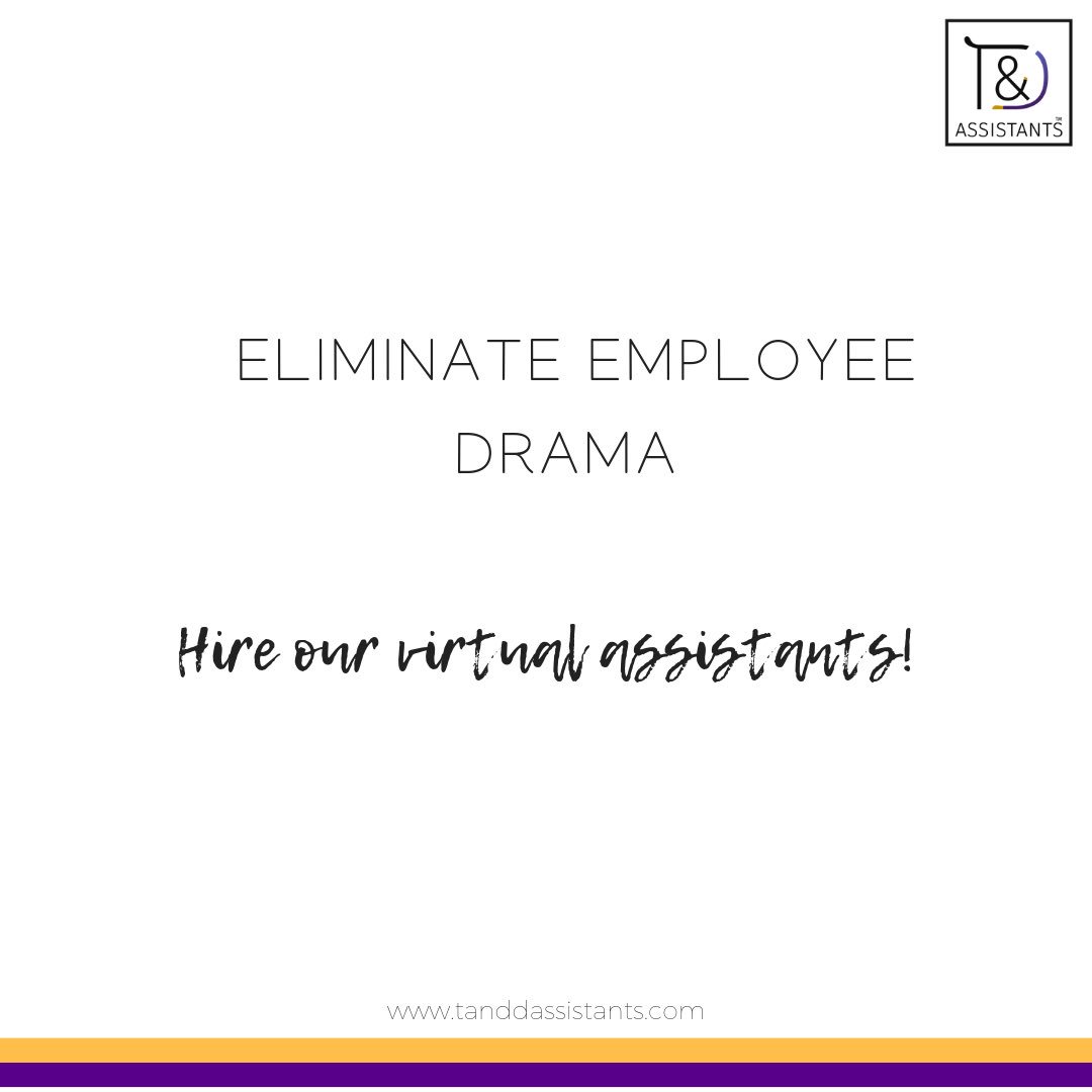 Workplace drama can it's a thing. You can eliminate employee drama, though, by our hiring a virtual assistants❗️
 
#MondayMotivation