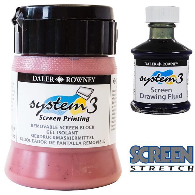 Screenstretch's tweet photo. #System3 @DalerRowney Removable Screen Block &amp; Drawing Fluid https://t.co/hWc0rrRRw8 250ml #Silkscreen #Screenprinting #Screenprint #Stencil 
Price Online 
Ideal for all types of #Fabric #FineArt #Handmade #Merchandise #Merch #BandMerch #Apparel #HandPu… https://t.co/DQOCbDNO6n https://t.co/X86ZFo3xxI