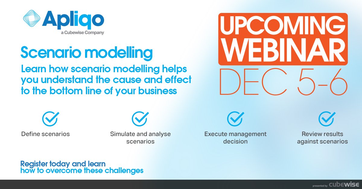 apliqo's tweet photo. The power of scenario modelling:

Join our free webinar and learn how your company can simulate defined scenarios against internal and external targets. #FPandA #ScenarioModelling #planning #webinar

Register here: https://t.co/zngapmOL8q https://t.co/0NBKQsDQzQ