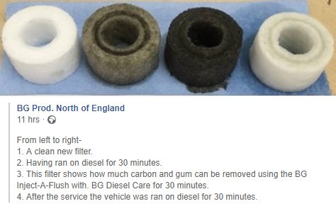 Watch BG's Injector Cleaning Service &amp; Diesel Care fluid hard at work removing the deposits affecting the performance of this Hyundai loader: facebook.com/BGGreatBritain… Inefficient (or non-existent) injector spray means more unburnt fuel &amp; reduced Efficiency &amp; Power. #servicing #mot