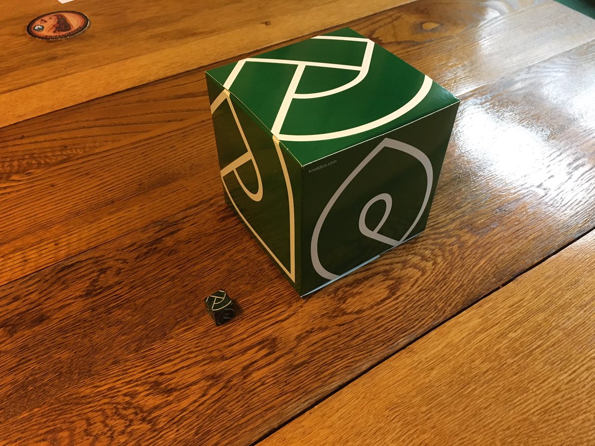 BlackOakGames's tweet photo. Check out these huge boxes we had made to show off #KnotDice at #PAXUnplugged https://t.co/fb3Bcxl9EO