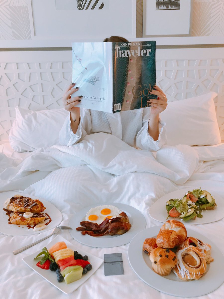 First breakfast in bed, then Clearwater Beach.