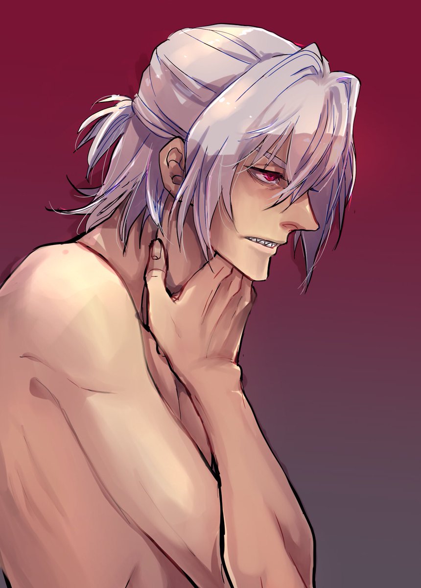 ai_nnnn's tweet photo. サリエリの首には夢が詰まってると思ってたら公式から首晒したイラスト出ちゃったからもう服着なくていいじゃんっていうらくがき。 https://t.co/ACKue6clZy