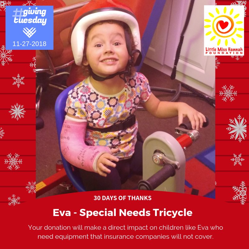 #GivingTuesday 2018 is TOMORROW, but we are well into our #30DaysOfThanks <3
Help make an impact on the quality of life for children like Eva diagnosed with #rarediseases and medically complex conditions in Las Vegas and Southern Nevada.  givingtuesday.mightycause.com/organization/L…