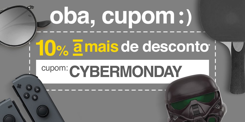 americanas on X: Vai ter cupom na Cyber Monday sim! :) Aproveita agooora  👉  #cybermonday #cybermonday2018   / X