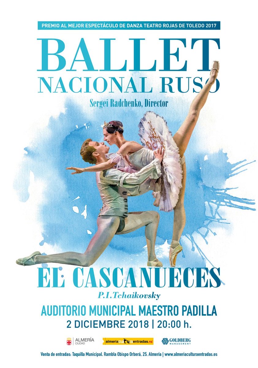 Culturalmeria's tweet photo. ¡Esta semana abrimos tres SORTEOS! Invitación doble para una de las mejores obras de ballet del mundo: ‘El Cascanueces’. Maestro Padilla, el domingo, 2 de diciembre, a las 20h. Síguenos y RT hasta el jueves a las 12h! Entradas: https://t.co/2B4KFwjU5i  #AlmeriaEScultura https://t.co/DeD6EHBGZK