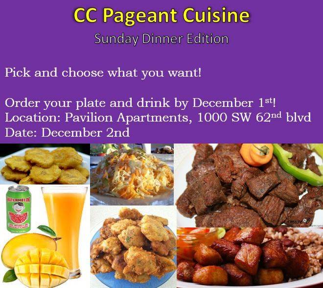 ClubCreoleUF's tweet photo. Rest up! Sunday, December 2nd, the Club Creole🇭🇹 pageant contestants🤴👸 are going to do all the cooking! Satisfy your stomach with a delicious plate of Caribbean spiced foods.
https://t.co/AGm3R8gCqC https://t.co/DxxTNb6qqp