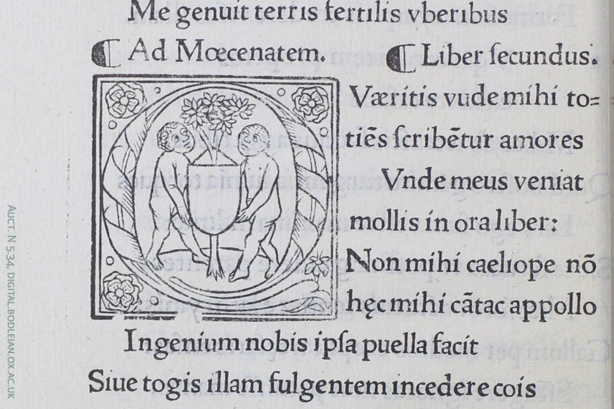 BDLSS's tweet photo. Inhabited woodcut intials and title page with printer's device from a 1499 #EarlyPrinted copy of Propertius' Elegies [Auct. N 5.34]: https://t.co/eQOvfZLmlH https://t.co/rzwv6rSUyB