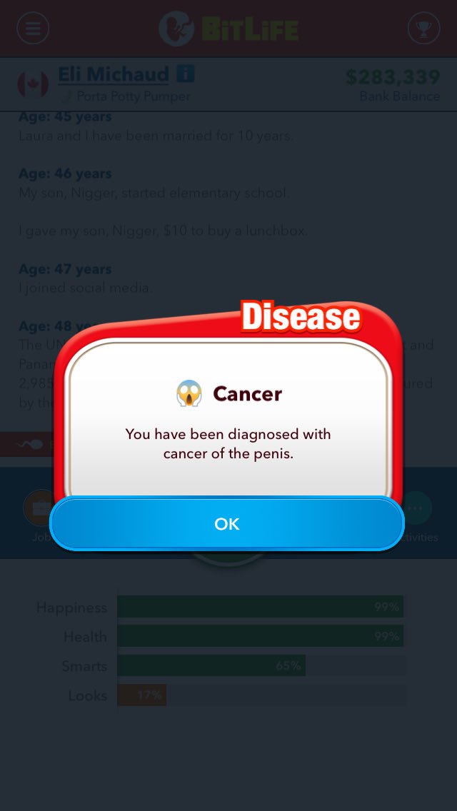 itsWaleed_YT's tweet photo. That’s tuff @BitLifeApp https://t.co/rlkvHAkKDh