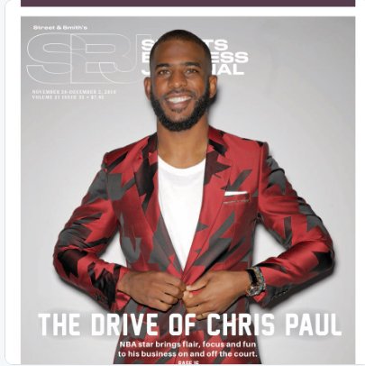 Chris Paul may be one of the most charismatic people I have ever met. He works as hard as @TheNBPA President as he does on the court. Got to interview @CP3 for this week's @SBJ: https://bit.ly/2DXx0FC