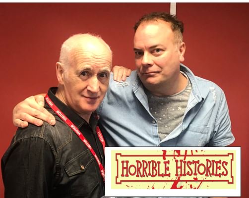 bbcshowstours's tweet photo. Last week we had this very special guest in the house #simonlogan show @bbcnewcastle  I'm sure Terry Derry was happy to see that fans of his Horrible Histories legacy can play some @CBBC Gory Games on a BBC Childrens Tour at #Newcastle @HH_World #HorribleHistoriesGoryGames https://t.co/0eJ5I9pLWl
