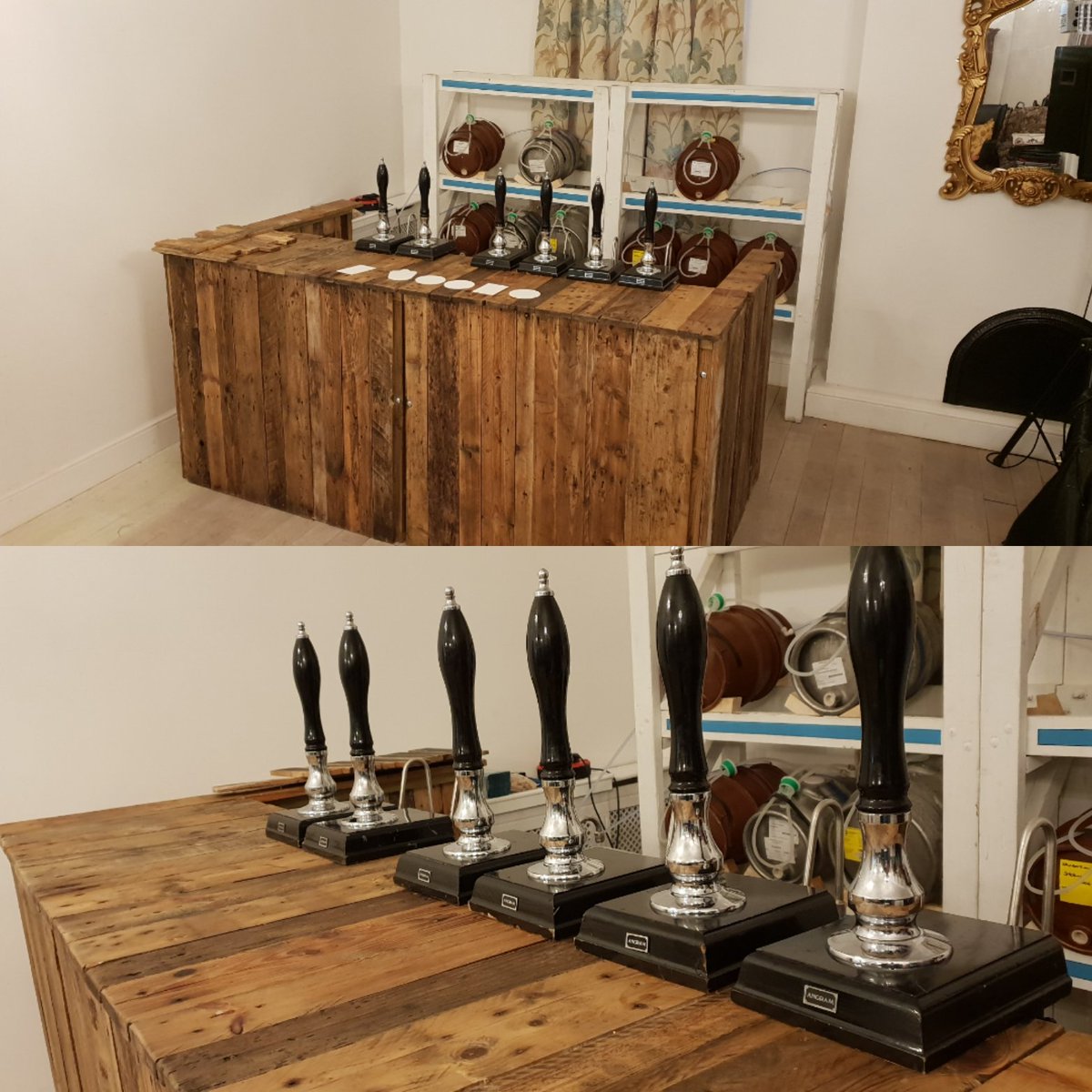 ArmsMiners's tweet photo. Stage 1.... Getting ready for Thursday! 
Bar, chiller and some of the Ales in place!

#MyMiners #RealAle #SuttonInAshfield #StantonHill #Festival #RealAleWeek https://t.co/OKlXs6qUTO