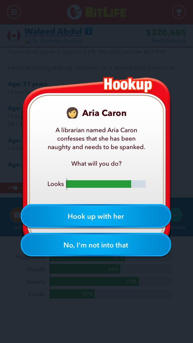 itsWaleed_YT's tweet photo. Bruh I love this game @BitLifeApp https://t.co/0FSgrE8tO3