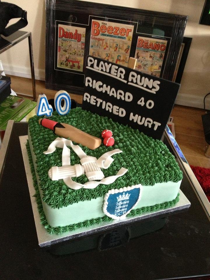 RVICricketStats's tweet photo. @cricketworldcup Here was my birthday cake from 2012, when I turned 40! Great scoreboard attachment! #NationalCakeDay #cricketcake https://t.co/EjH9S0UAKf