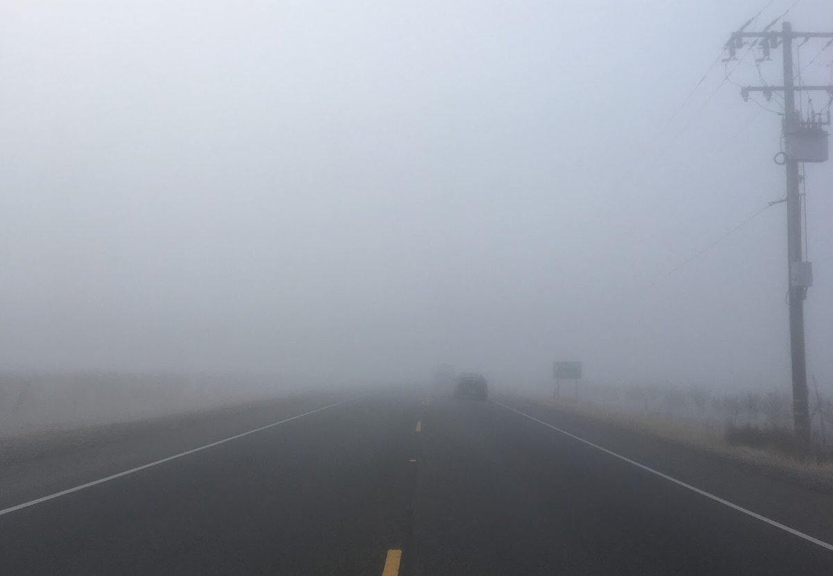 Good morning Central Valley, the Tule fog is among us. Please remember to turn your headlights on, roll your windows down at intersections, slow down, and check the weather the night before so you can give yourself ample time to get to your destination the next day.