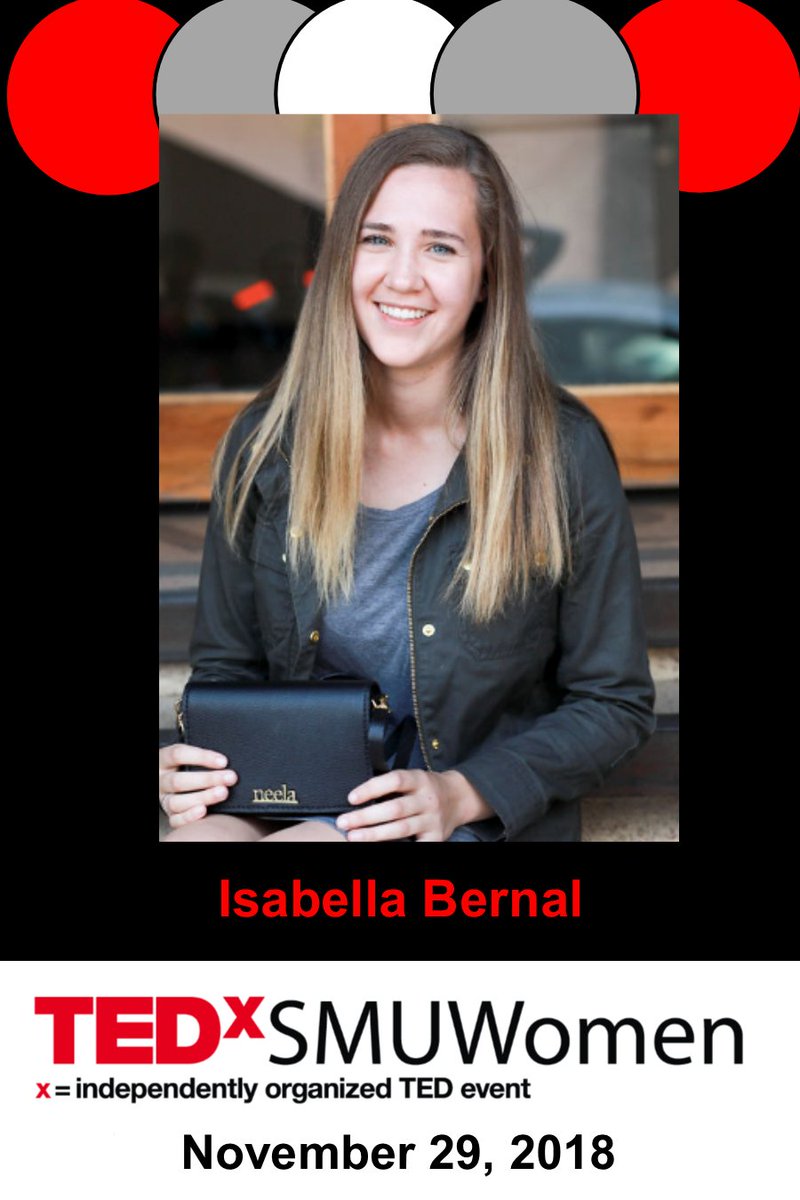 Isabella Bernal is helping women in South Africa with her startup Neela. Come hear her story on Nov. 29! #DallasWomen #ShowingUp tedxsmu.org/tedxsmuwomen-2…