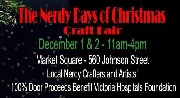 PaperCubeDudes's tweet photo. Our last public appearance of 2018 will be at The Nerdy Days Of Christmas Craft Fair. Come out this weekend to find a plethora of handmade gifts and stocking stuffers for all the geeks in your life.

#yyjevents #victoriaevents #thingstodoinvictoria #handmade https://t.co/6JAS8ZoMLl