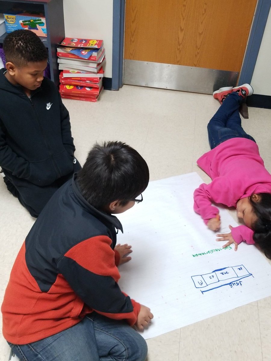 RamseysRoom's tweet photo. Strip Diagrams! Three step group switch! #rugelallin #mesq4th #misdtech #lovemath #groupwork #welearntogether https://t.co/h4klUnH0lw
