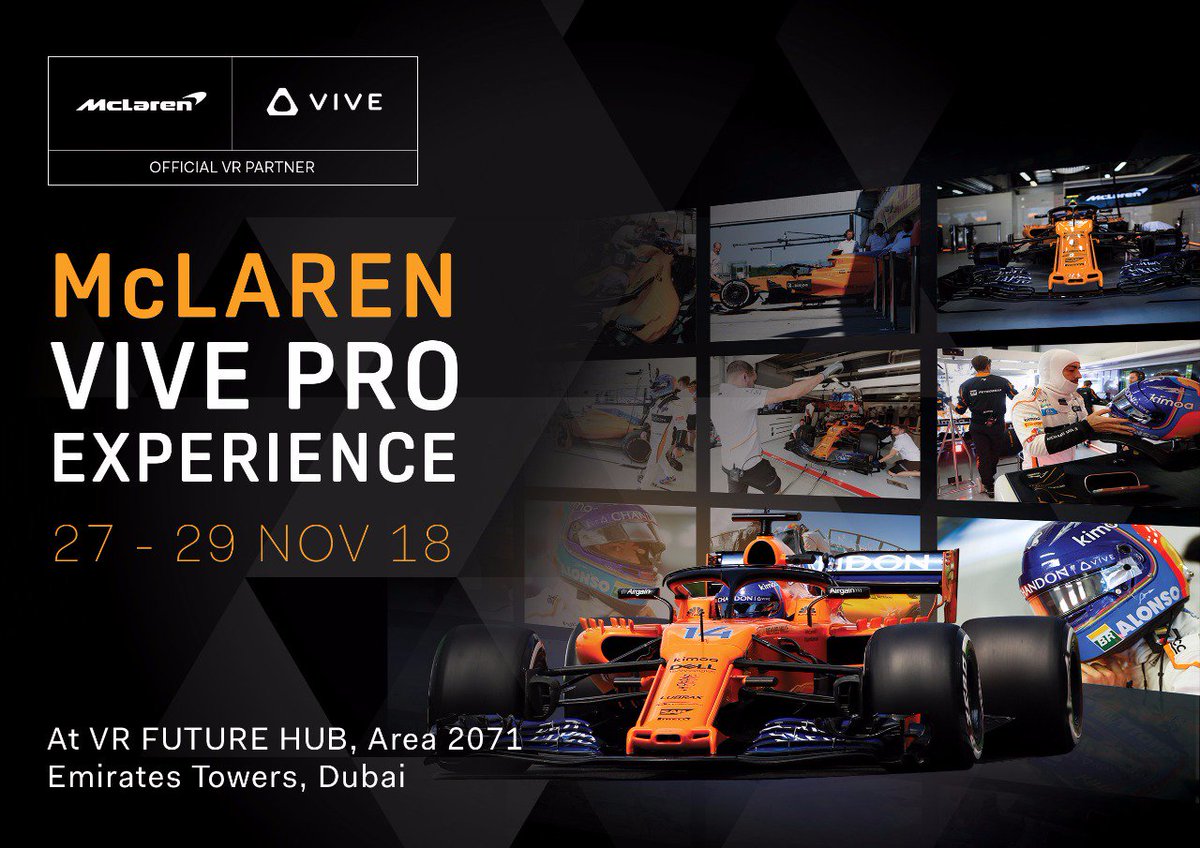 DanielJKhayat's tweet image. Come and experience the #Mclaren #VR experience on #HTCvivepro in #dubai at #Area2071 in #Emirates Towers #HTCVivexMclaren #htcmea