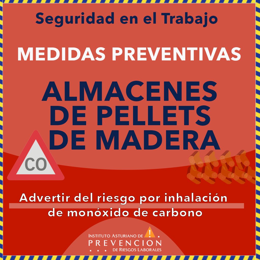 IAPRL_AST's tweet photo. ⚠️Nueva #FichaAlerta⚠️
Se ha constatado que en los almacenes de #pellets se pueden generar concentraciones peligrosas de monóxido de carbono si no se toman las medidas adecuadas ▶️ https://t.co/wOTM6yMOXC
#IAPRL #Pellets #Prevención https://t.co/1FtMeyjUXY