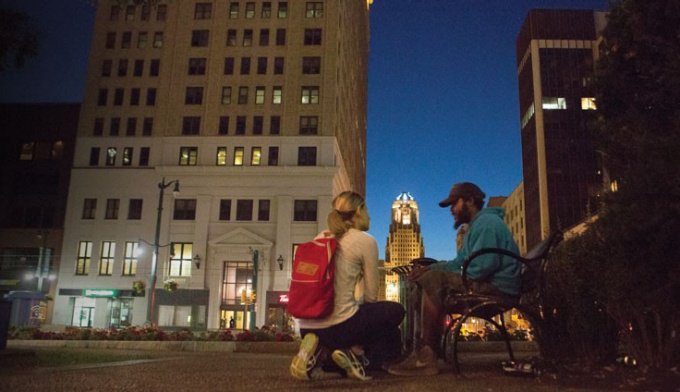 ubalumni's tweet photo. Helping the homeless. @UBHEALS, through the Jacobs School of Medicine at #UBuffalo, is a student-run program that brings healthcare to the homeless population of Buffalo. https://t.co/VMYVUf5sM0 #BoldlyBuffalo https://t.co/CHZRZ9ZofZ