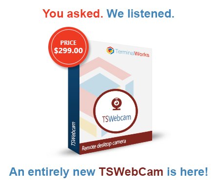 We have some big #news for you! TSWebCam has been reworked from the scratch and is now available for #download! The new user interface, better performance, and a wider range of supported #applications - all of that is packed in our new TSWebCam!

terminalworks.com/remote-desktop…