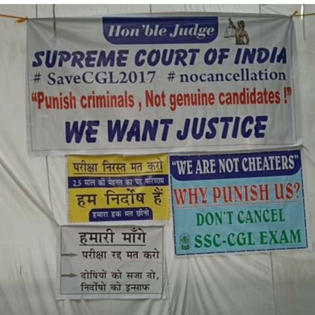 IAbhinavChaubey's tweet photo. @AnupamConnects Whenever a vacancy is declared by SSC, self proclaimed Messiah of Youth @pbhushan1, files case in supreme court, not for reforms or catching culprits; but to cancel the exam. 
Its taking a toll on lives of Indian Youth. Stop this nonsense.
@PMOIndia
#savecglchsl17 #nocancellation https://t.co/NsvmQ38XEP