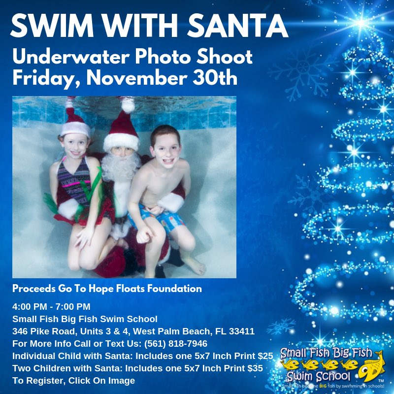 SFBFswimschool's tweet photo. It’s almost here !!!! Swim with Santa is this Friday .... reserve your spot today click link https://t.co/VsHhBe0nmH https://t.co/NExYI1nlBa