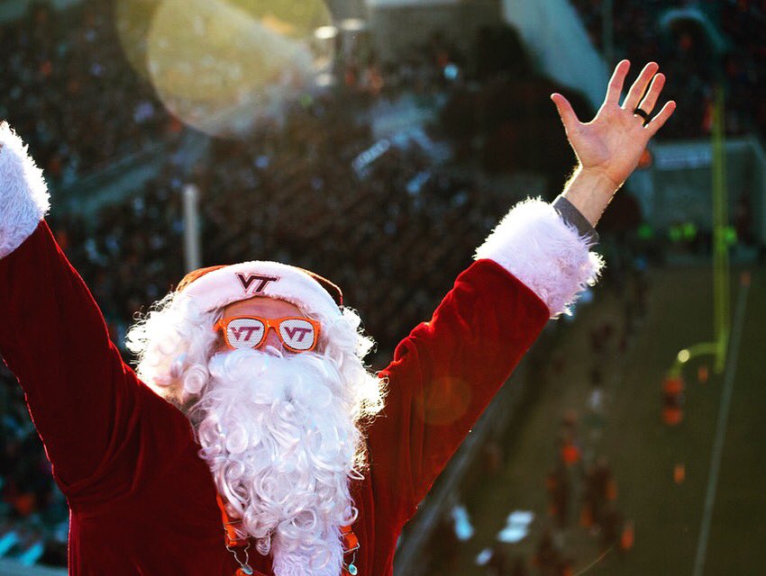virginia_tech's tweet photo. Well Thanksgiving is over, so moving right along: 🎄 🎅 🎁 https://t.co/4D3EOAQIO6