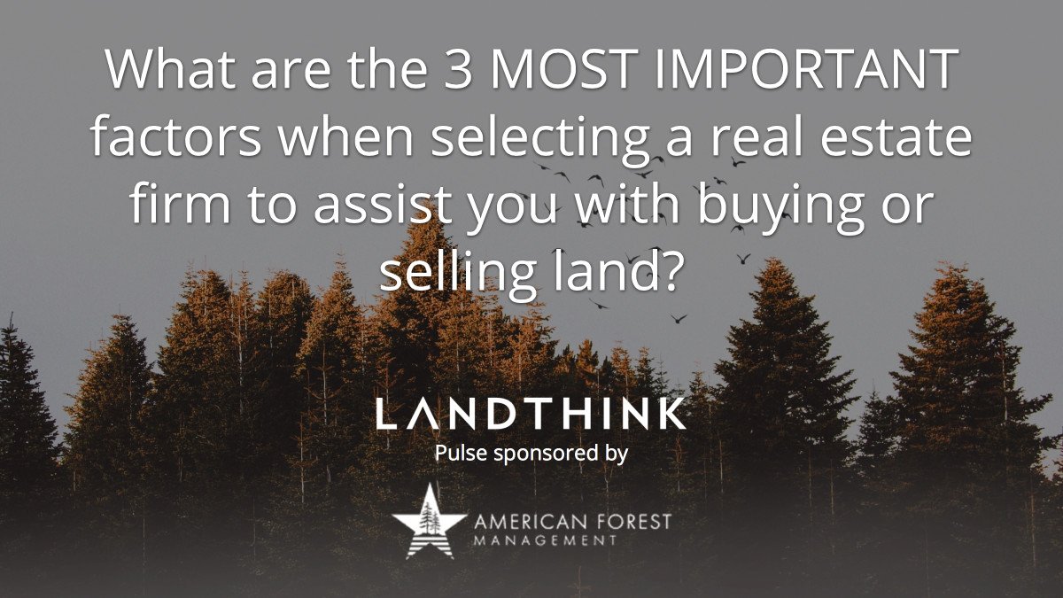 Have you answered? There’s just 5 days left! Thanks to @TogetherWithAFM for sponsoring this month’s #LANDTHINK Pulse and for coming up with a great question! Answer here: fli.pe/yTLO30mKPVl #realestate #land