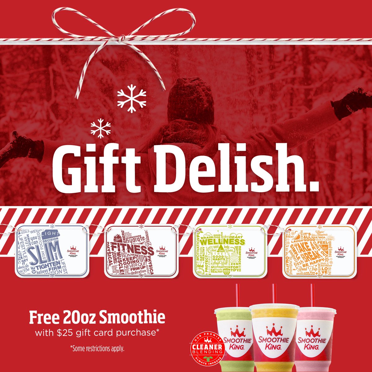 Smoothie King On Twitter Give The Gift Of Purchase A 25 Card In And Receive Free 20 Oz Your Choice